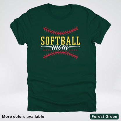 Softball Mom - White Design - T-Shirt