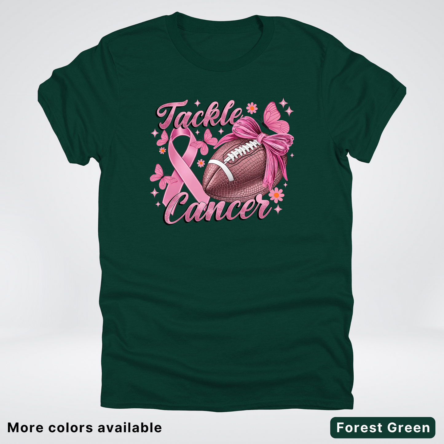 Tackle Cancer Coquette 02 Football T-Shirt