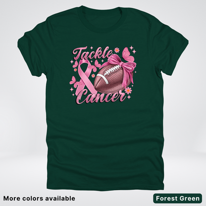 Tackle Cancer Coquette 02 Football T-Shirt