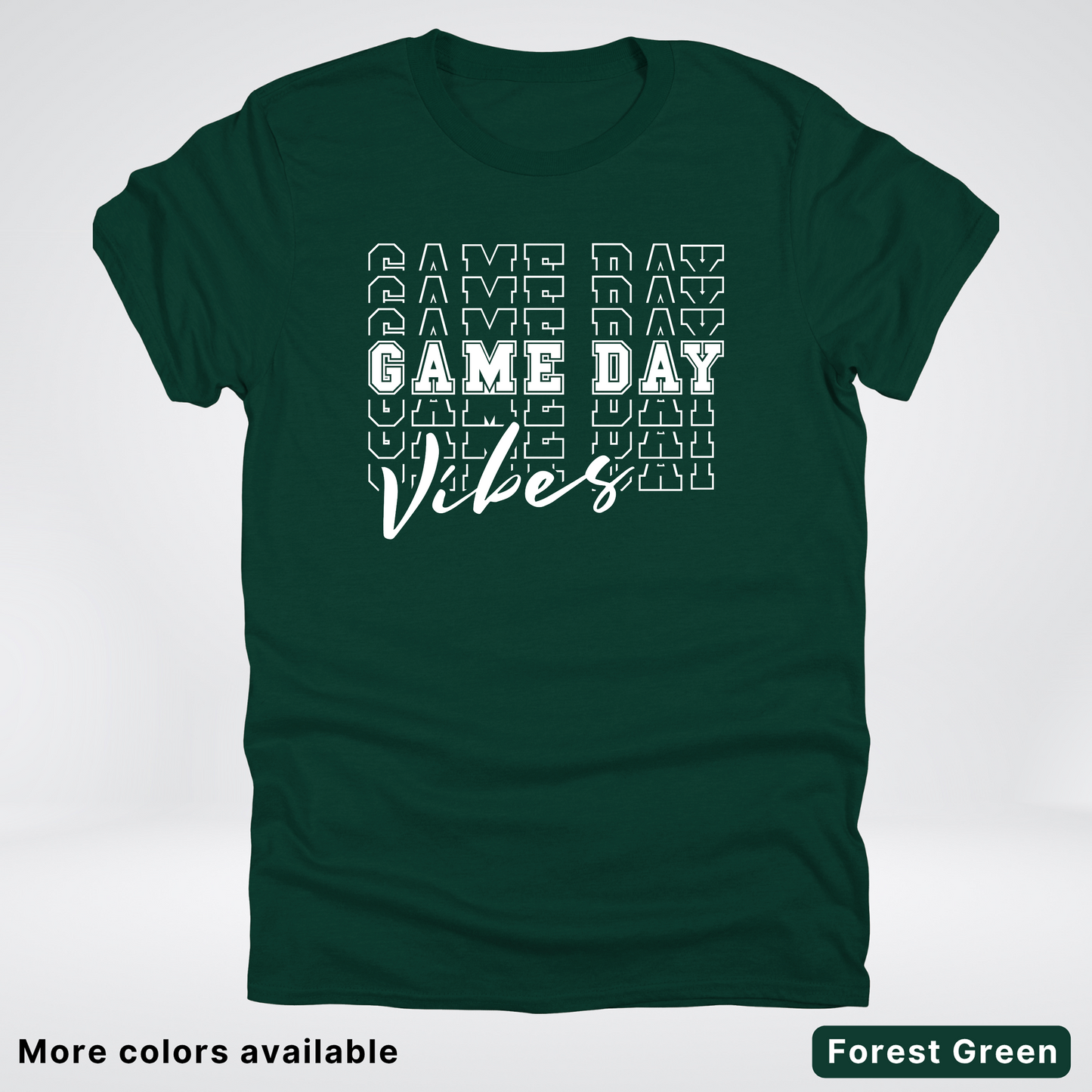 Game Day Vibes Stacked - White Design - T-Shirt