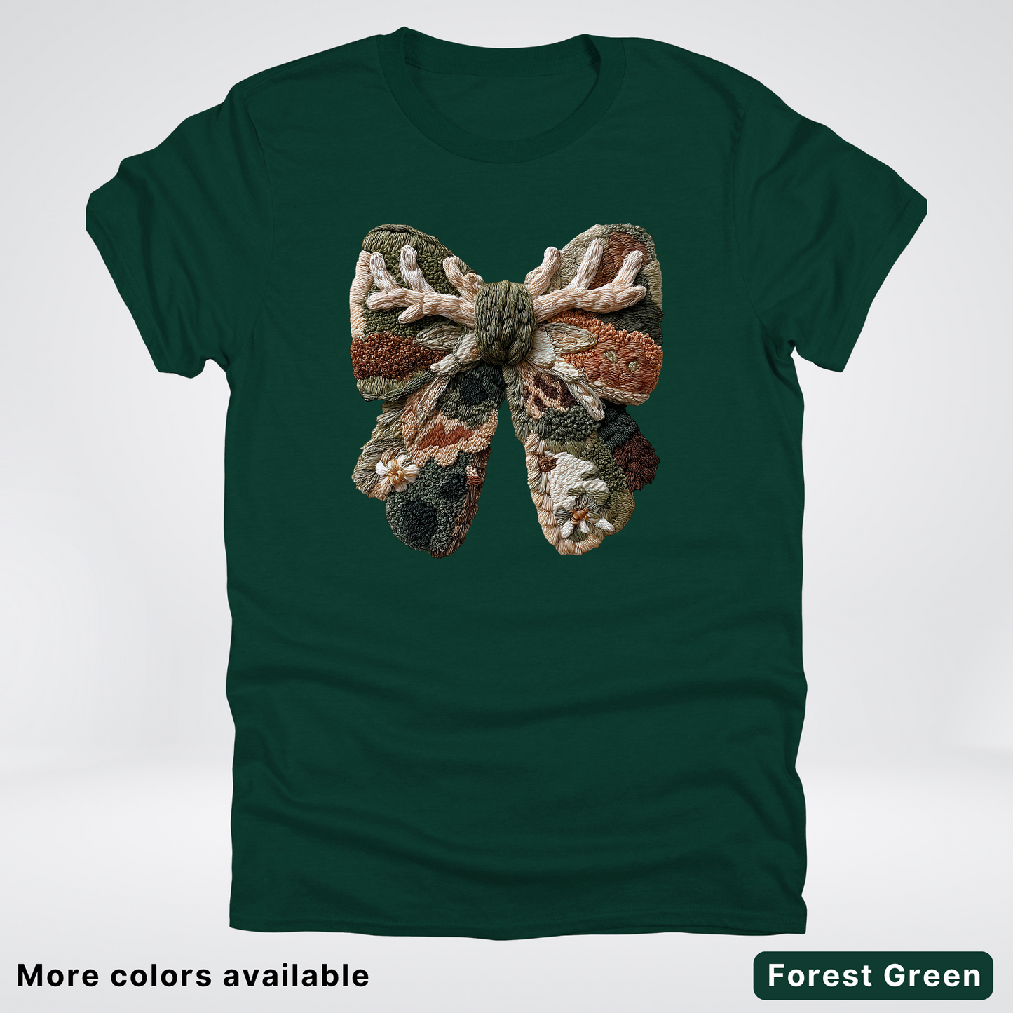 Woodland Winter Bow Hook Yard Faux - T-Shirt