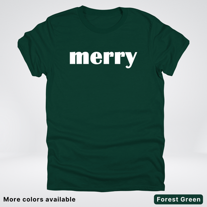 Merry - White Design - T-Shirt