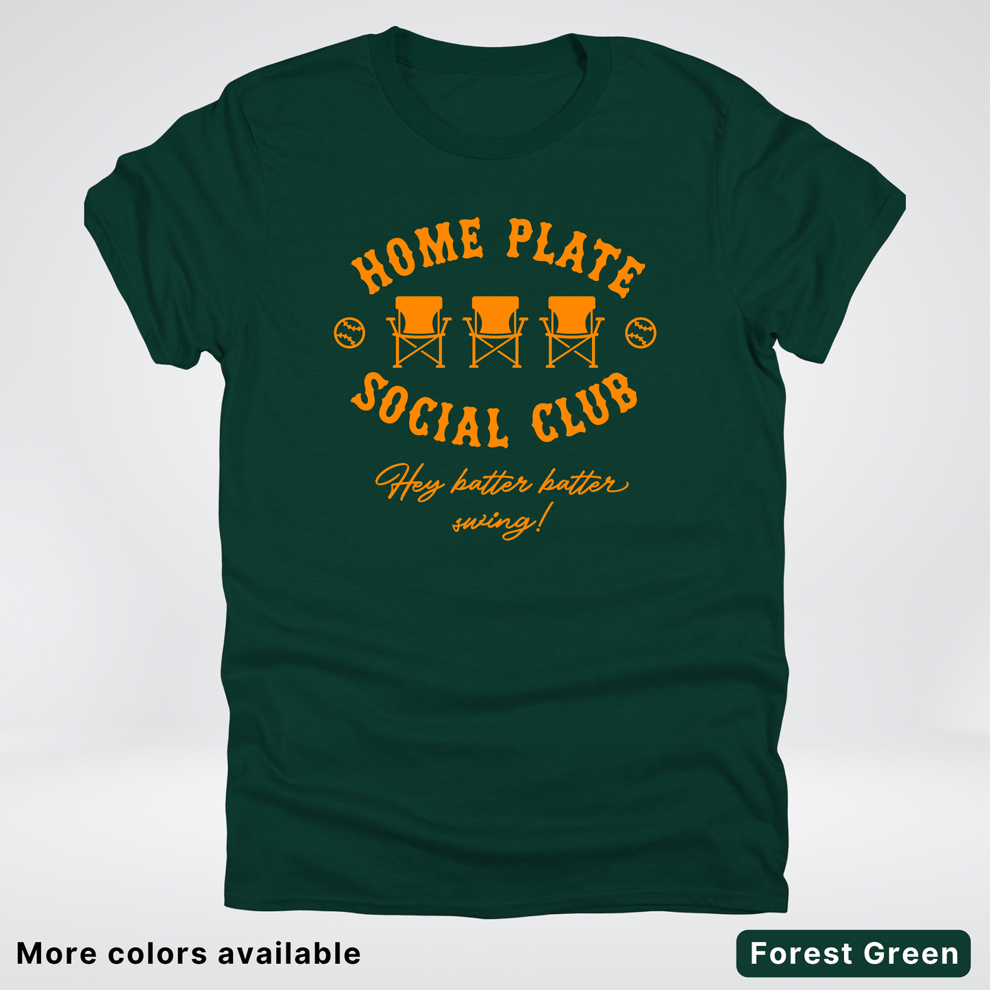Home Plate Social Club – Orange Design - T-Shirt