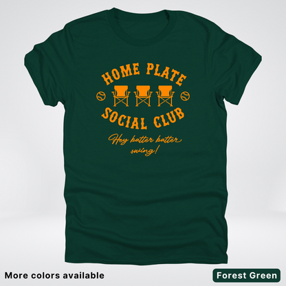 Home Plate Social Club – Orange Design - T-Shirt