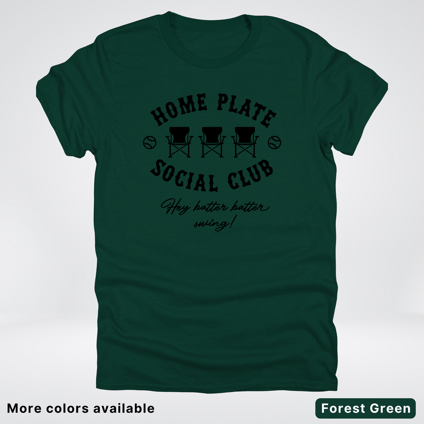 Home Plate Social Club – Black Design - T-Shirt