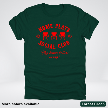 Home Plate Social Club – Red Design - T-Shirt