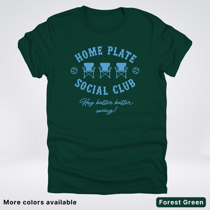 Home Plate Social Club – Light Blue Design - T-Shirt