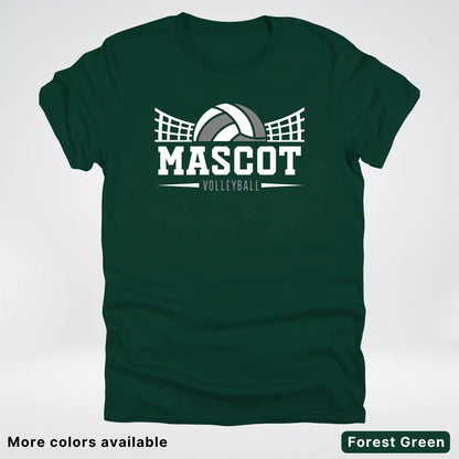 Volleyball Mom Game Day Tee – Custom Mascot Name Shirt | Gray Design 26