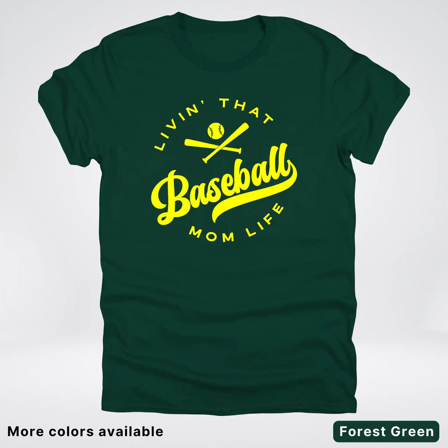 Livin' That Baseball Mom Life - Yellow Design - T-Shirt