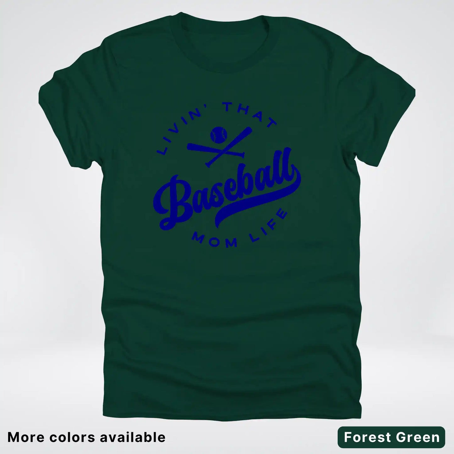 Livin' That Baseball Mom Life - Navy Design -T-Shirt