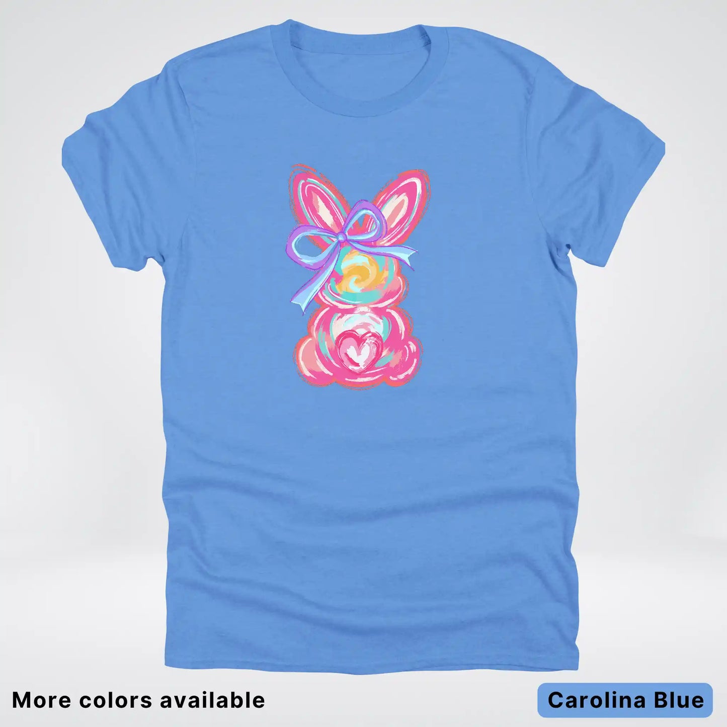 Coquette Easter Bunny – Pastel Bow Bunny Spring Graphic - T-Shirt