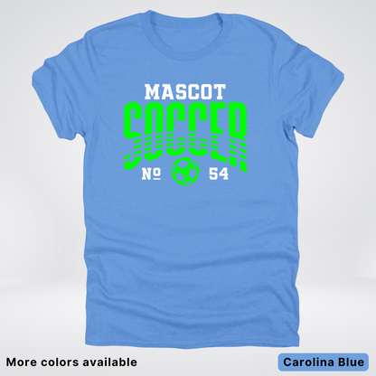 Custom Mascot & Number – Green Design 08 - Soccer T-Shirt