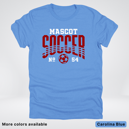 Custom Mascot & Number – Maroon Design 11 - Soccer T-Shirt