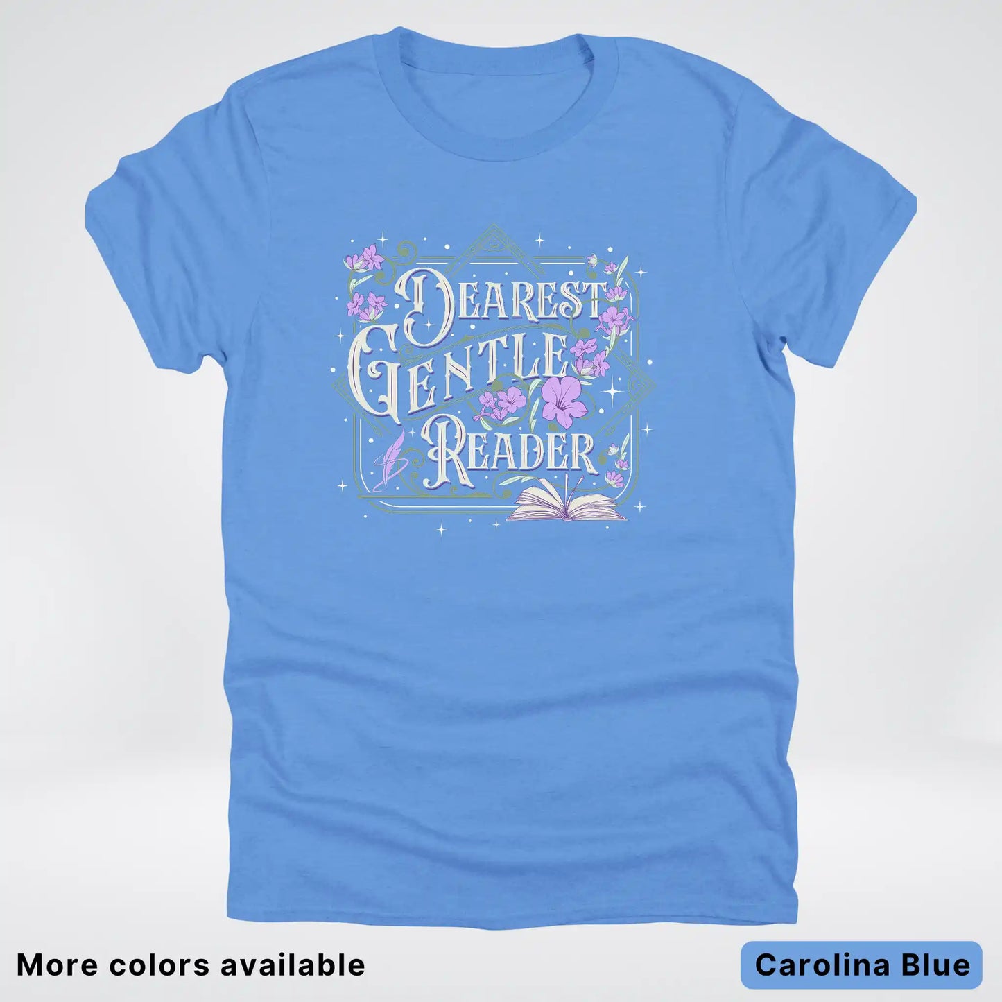 Dearest Gentle Reader – Vintage Floral Book Lover Graphic - T-Shirt
