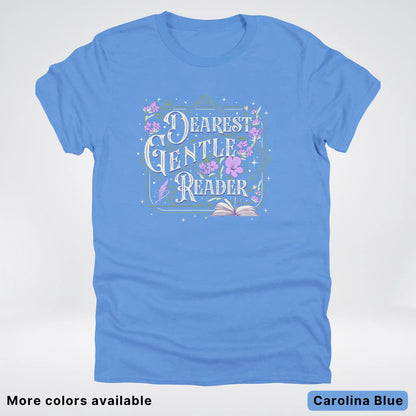 Dearest Gentle Reader – Vintage Floral Book Lover Graphic - T-Shirt
