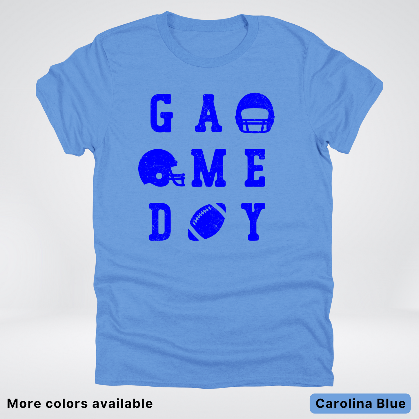 Game Day Football 3 x 3 - Blue Design - T-Shirt