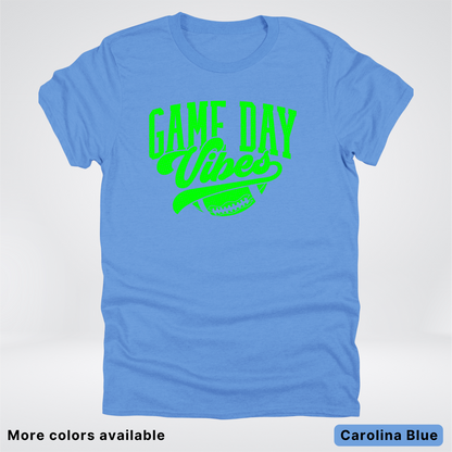 Game Day Vibes - Green Design - Football - T-Shirt