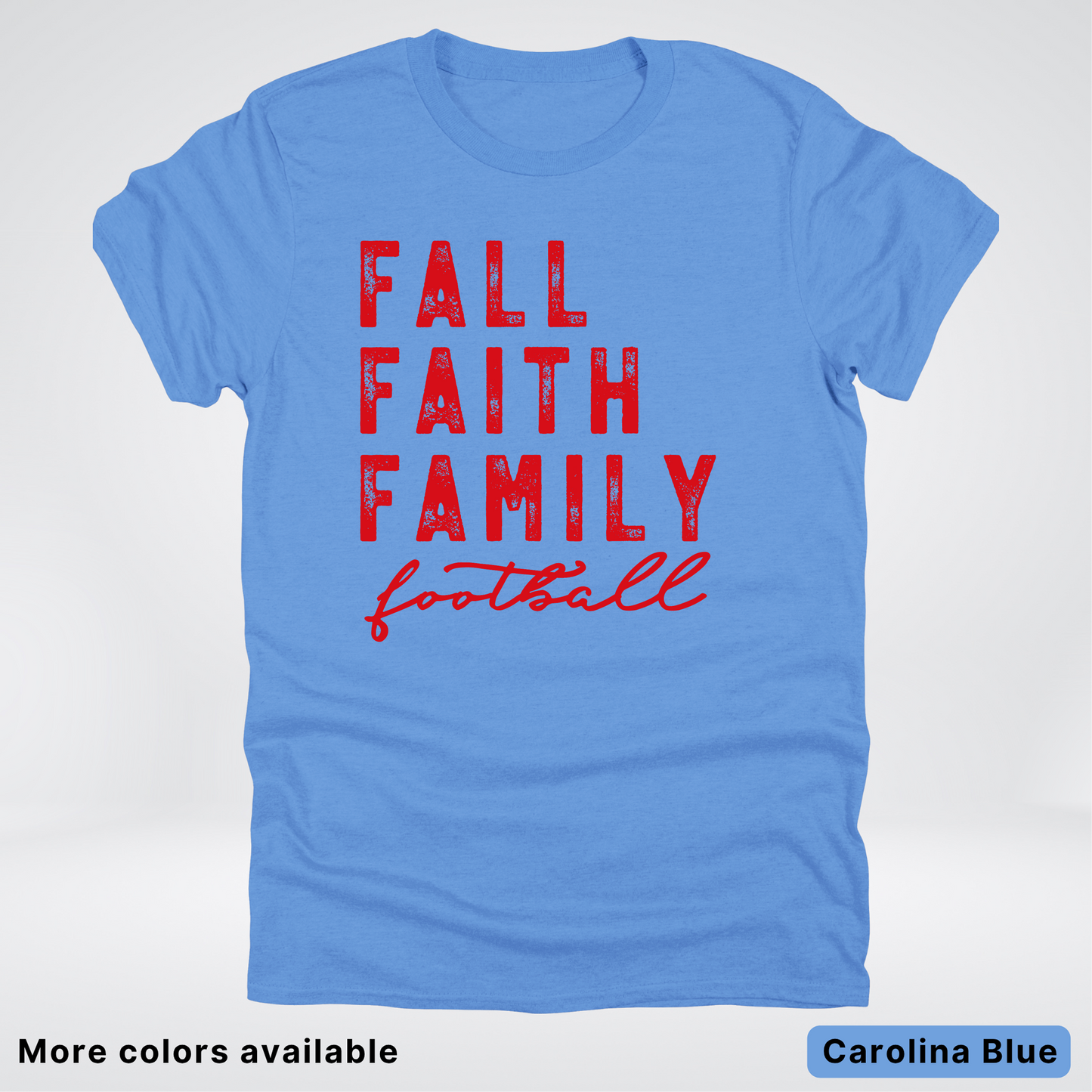 Fall Faith Family – Red Design - Football - T-Shirt