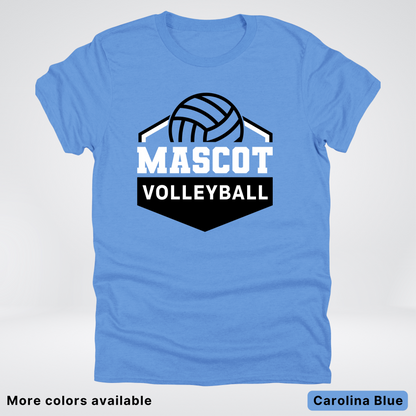 Custom Mascot - Black - Volleyball Design 62 - T-Shirt