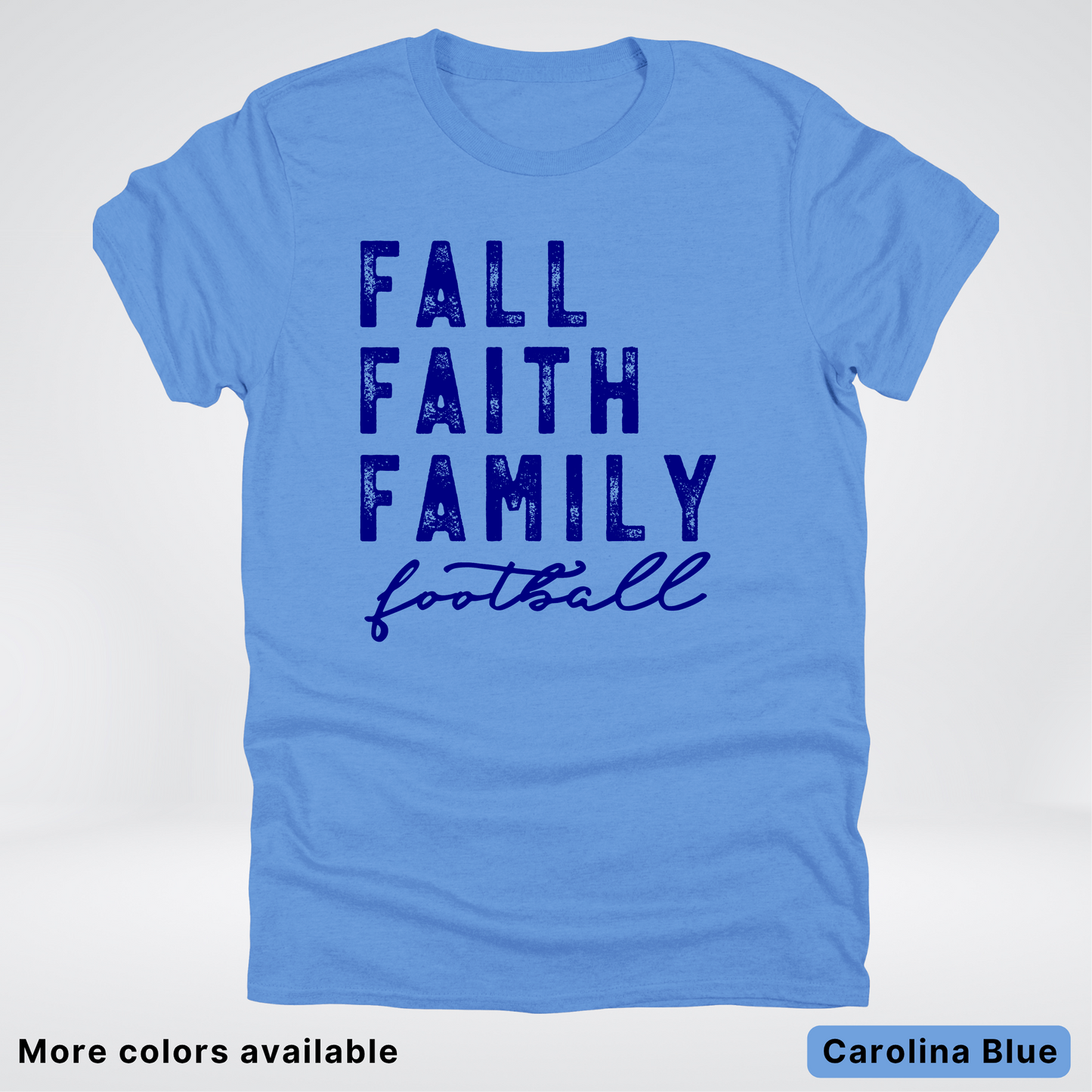 Fall Faith Family – Navy Design - Football - T-Shirt