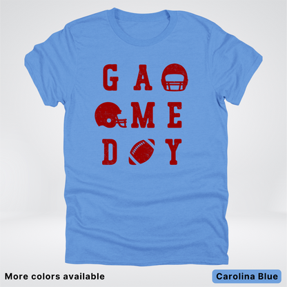 Game Day Football 3 x 3 – Maroon Design – T-Shirt