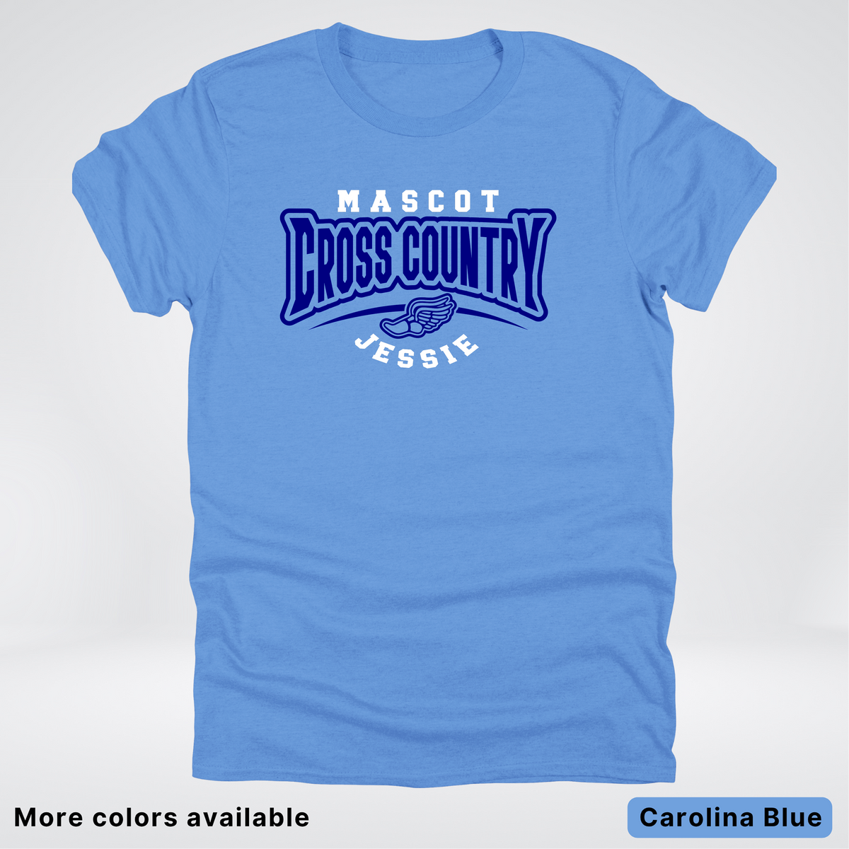 Custom Mascot & Name – Navy Design – Cross Country 10 - T-Shirt
