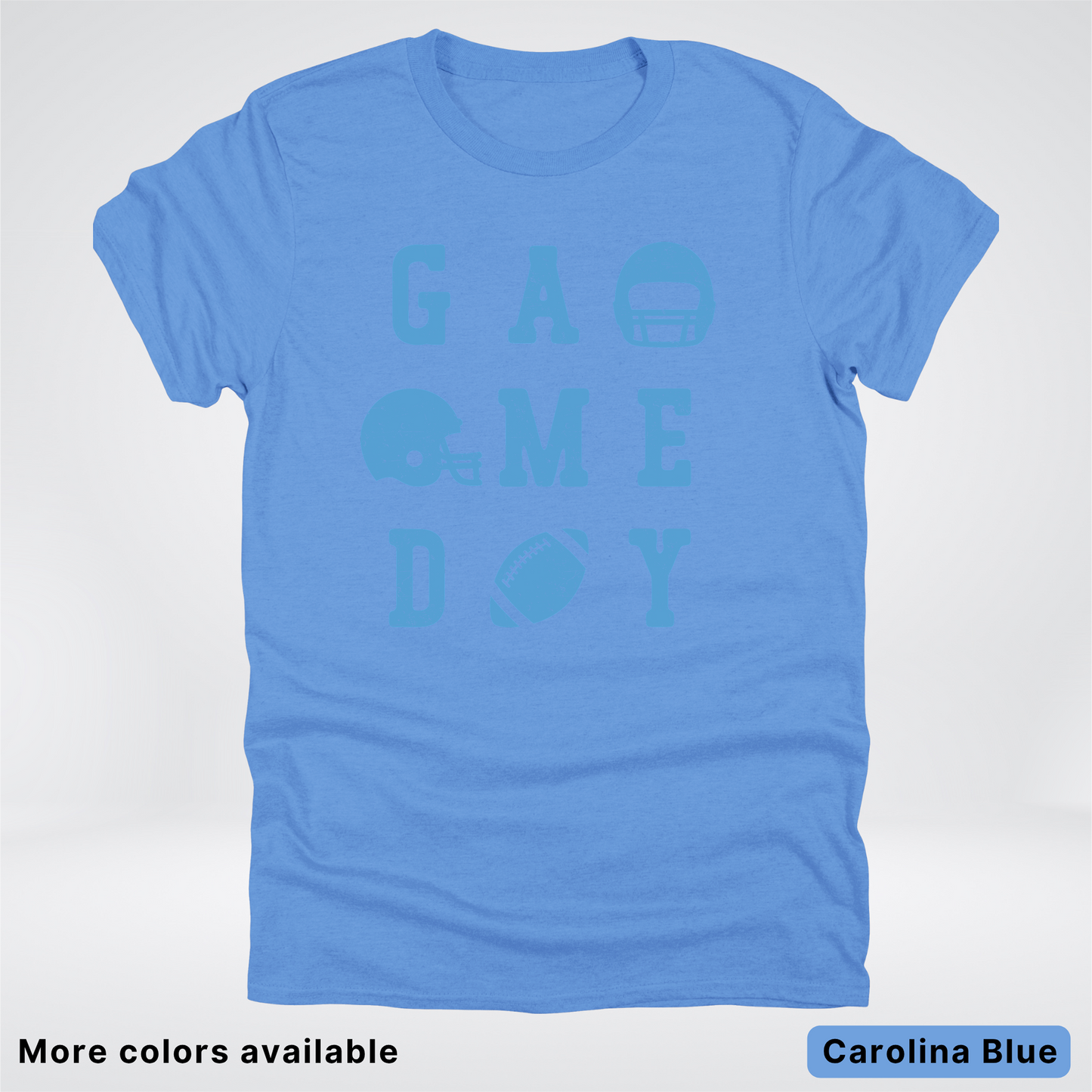 Game Day Football 3 x 3 – Light Blue Design – T-Shirt