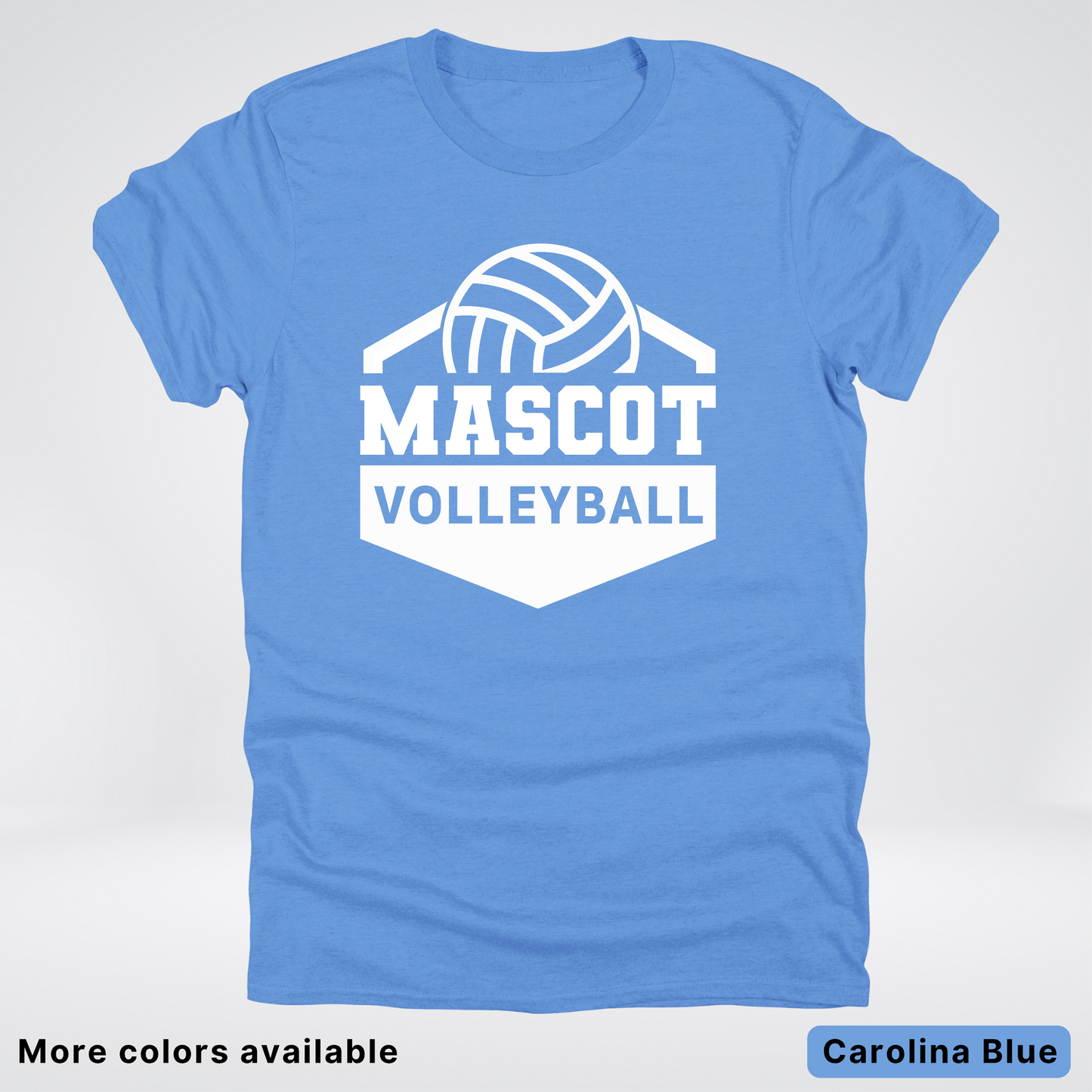 Custom Mascot - White - Volleyball Design 60 - T-Shirt