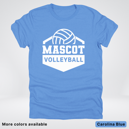 Custom Mascot - White - Volleyball Design 60 - T-Shirt