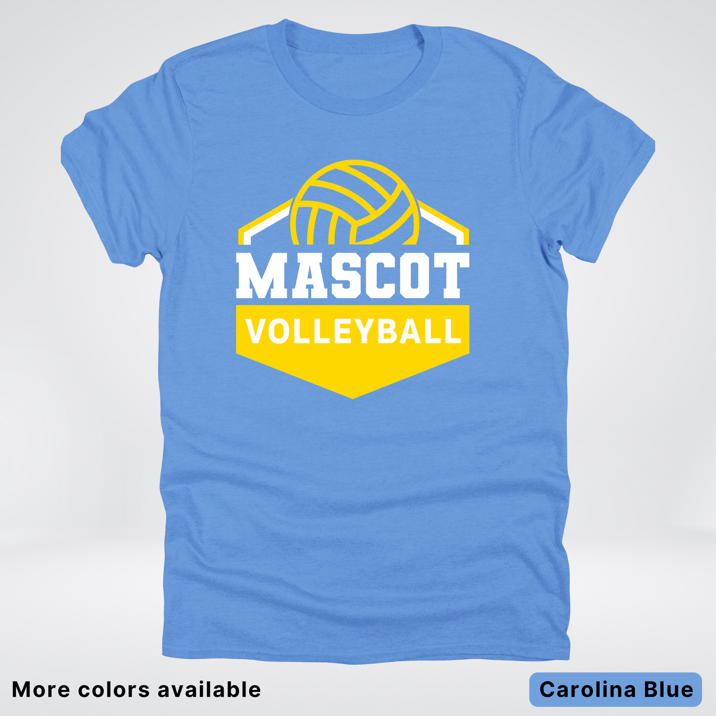 Custom Mascot - Gold - Volleyball Design 64 - T-Shirt