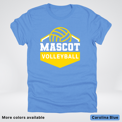 Custom Mascot - Gold - Volleyball Design 64 - T-Shirt