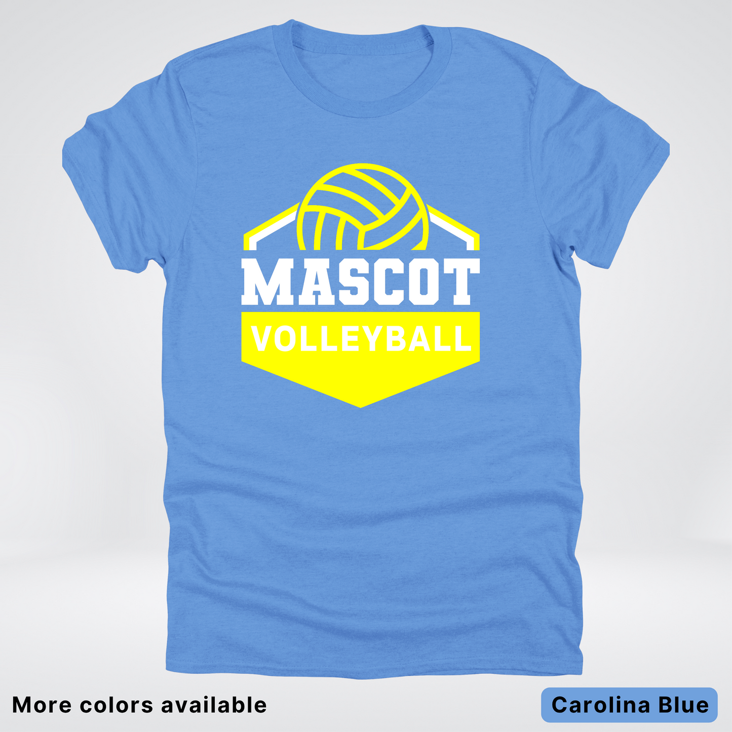 Custom Mascot - Yellow - Volleyball Design 66 - T-Shirt