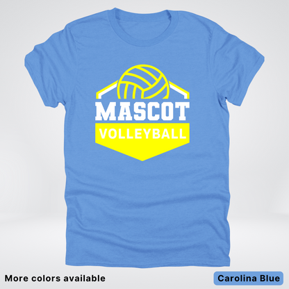 Custom Mascot - Yellow - Volleyball Design 66 - T-Shirt