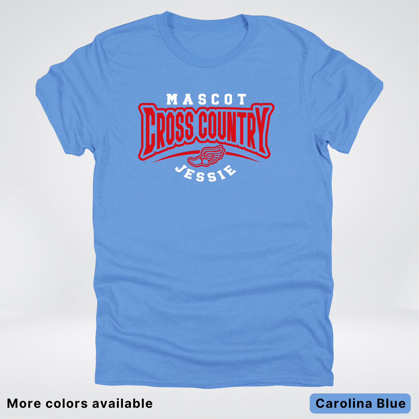 Custom Mascot & Name – Red Design – Cross Country 07 - T-Shirt