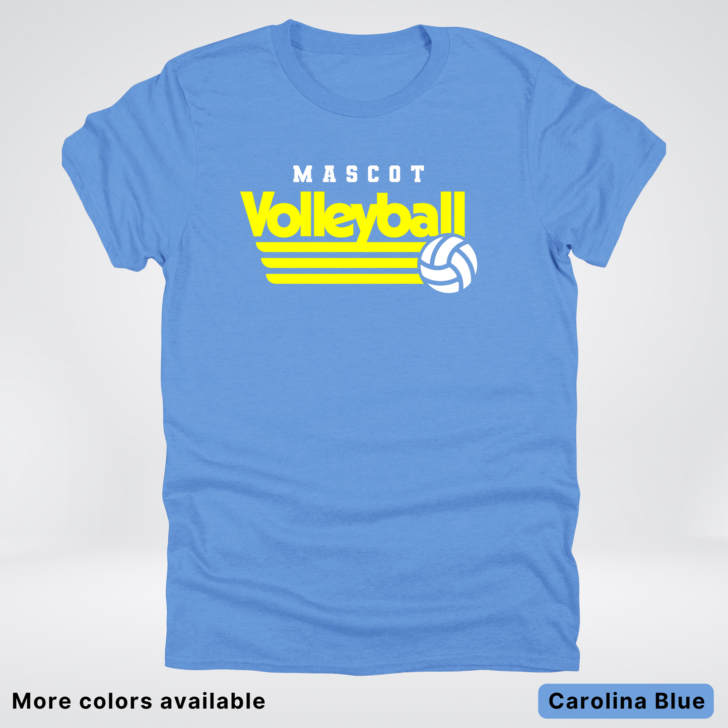 Custom Mascot - Yellow - Volleyball Design 54 - T-Shirt