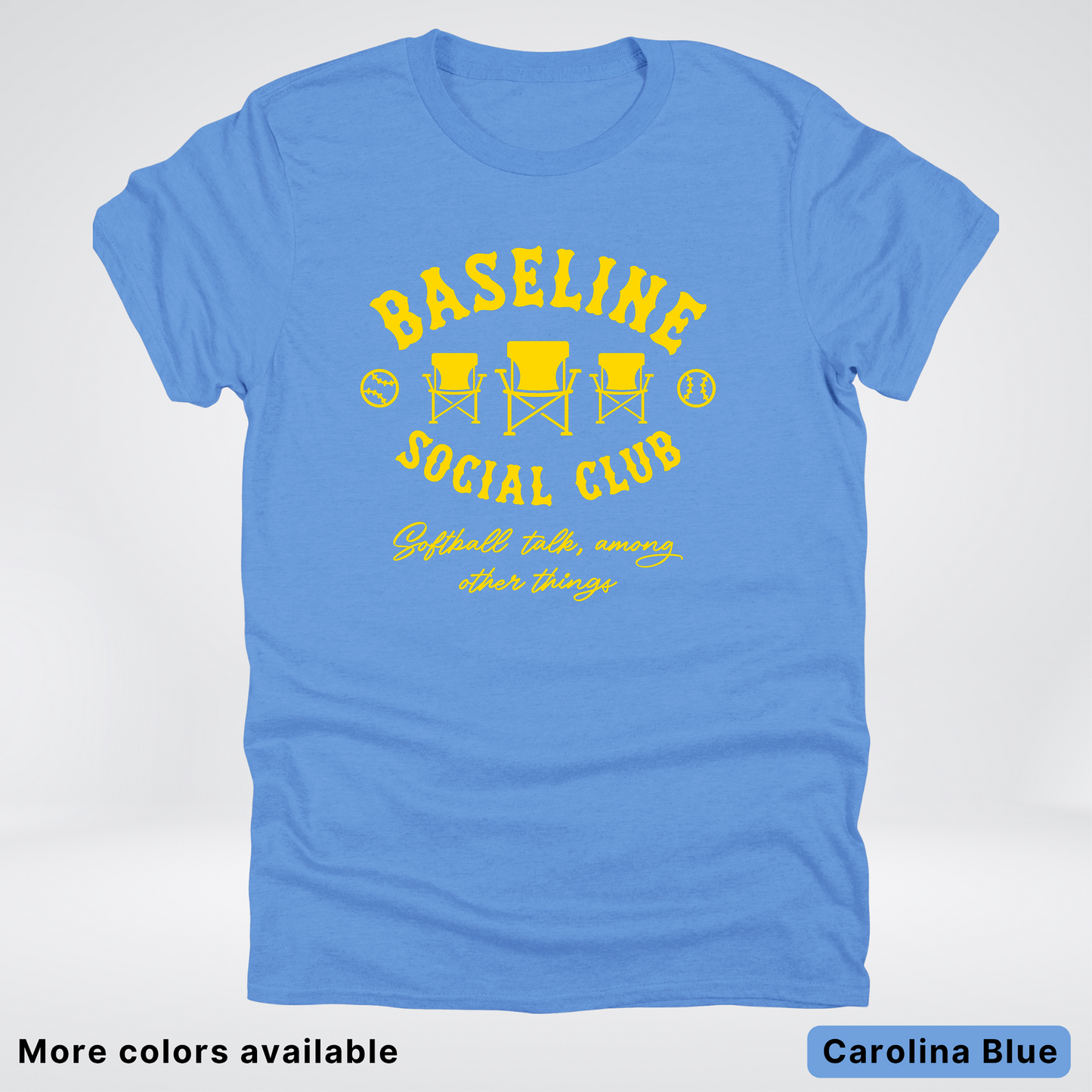 Baseline Social Club Softball – Gold Design - T-Shirt