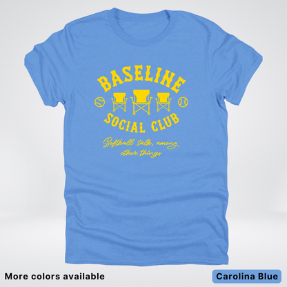 Baseline Social Club Softball – Gold Design - T-Shirt
