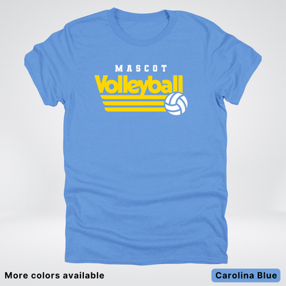 Custom Mascot - Gold - Volleyball Design 52 - T-Shirt