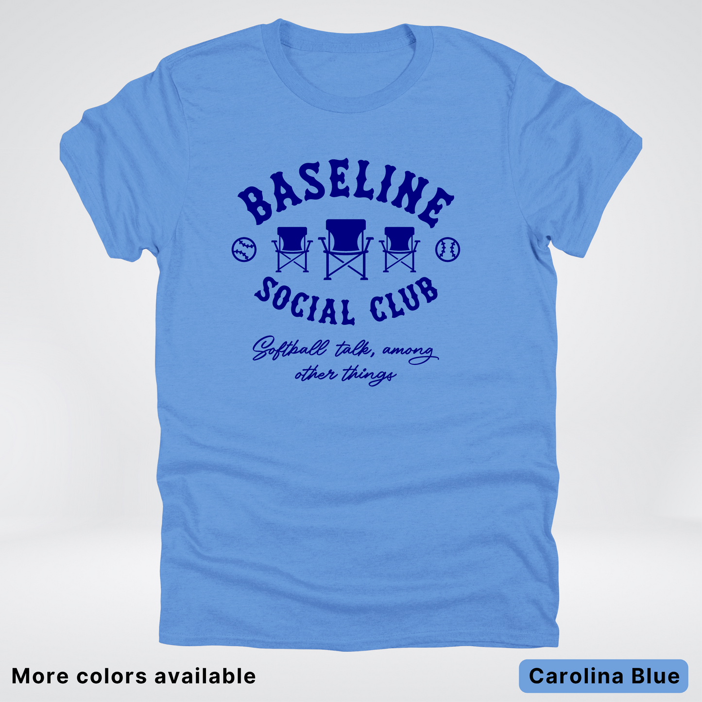 Baseline Social Club Softball – Navy Design - T-Shirt