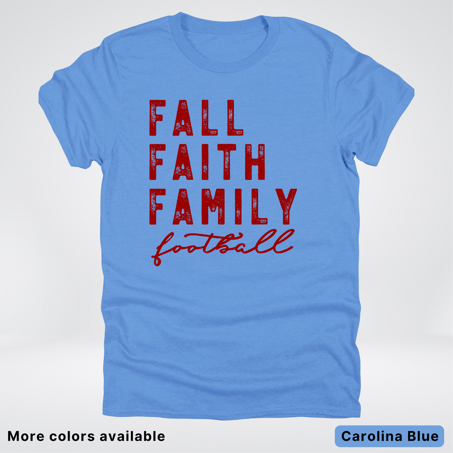 Fall Faith Family – Maroon Design - Football - T-Shirt