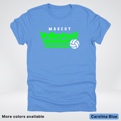 Custom Mascot - Green - Volleyball Design 55 - T-Shirt