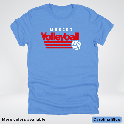 Custom Mascot - Red - Volleyball Design 53 - T-Shirt