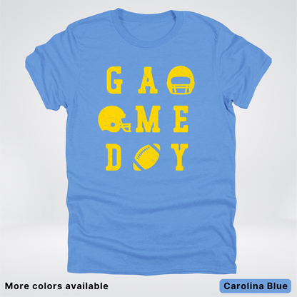 Game Day Football 3 x 3 - Gold Design - T-Shirt