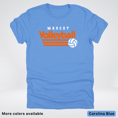 Custom Mascot - Orange - Volleyball Design 59 - T-Shirt