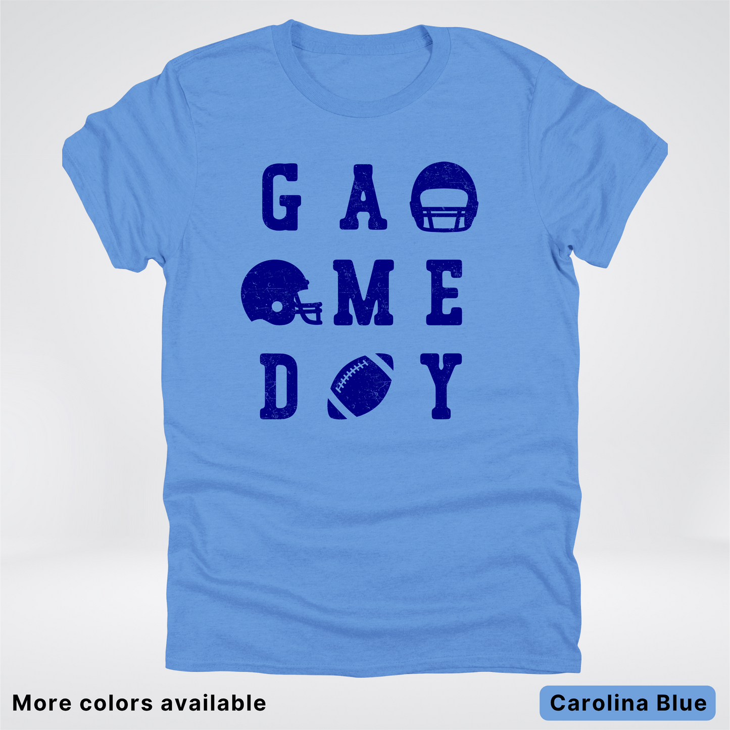 Game Day Football 3 x 3 - Navy Design - T-Shirt