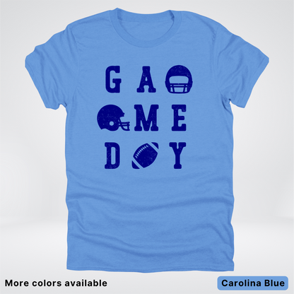 Game Day Football 3 x 3 - Navy Design - T-Shirt