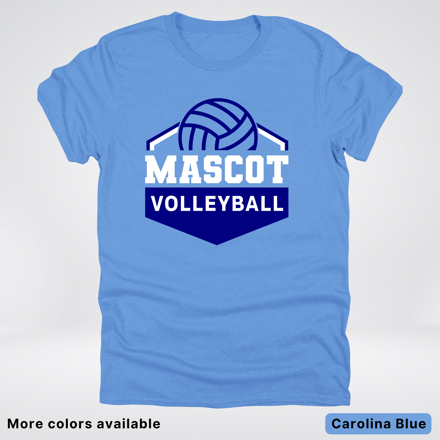 Custom Mascot - Navy - Volleyball Design 67 - T-Shirt