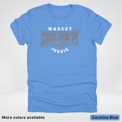 Custom Mascot & Name – Gray Design – Cross Country 04 - T-Shirt