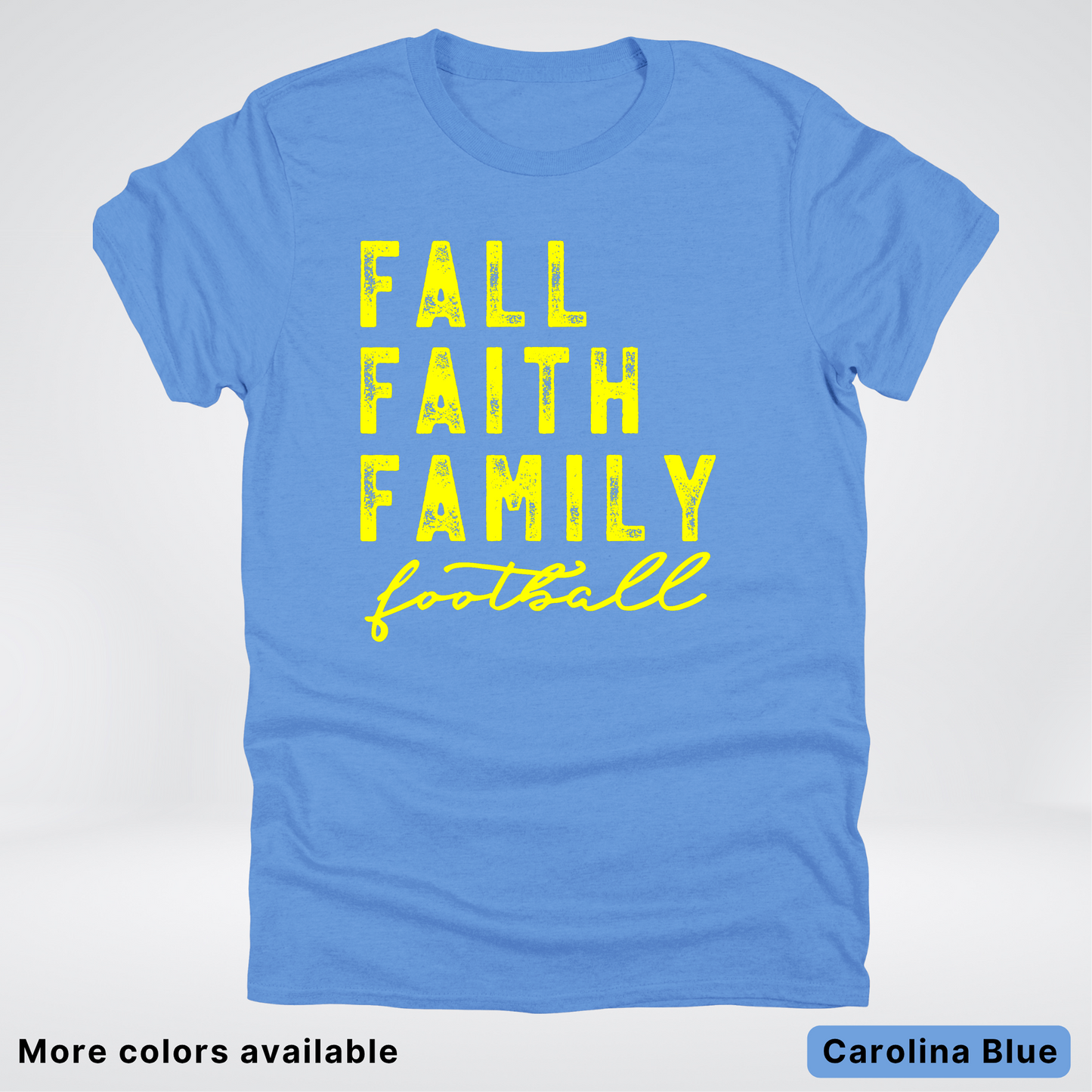 Fall Faith Family – Yellow Design - Football - T-Shirt