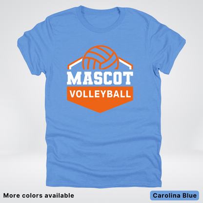 Custom Mascot - Orange - Volleyball Design 70 - T-Shirt